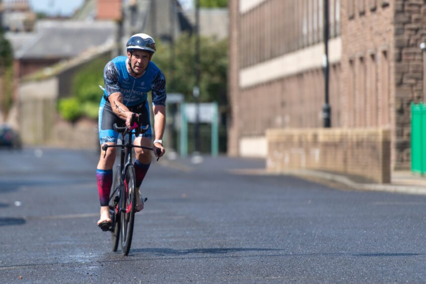 Competitors in the 10th Montrose Triathlon.