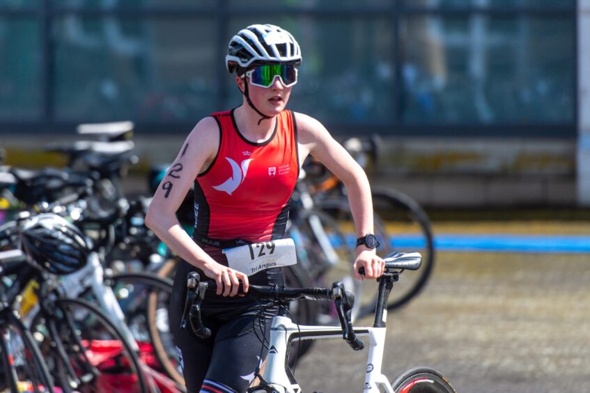 Competitors in the 10th Montrose Triathlon.
