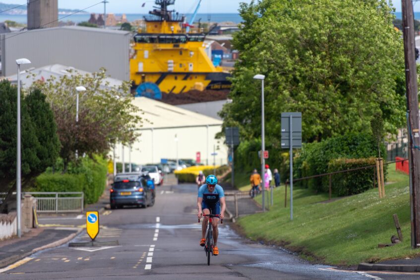 Competitors in the 10th Montrose Triathlon.