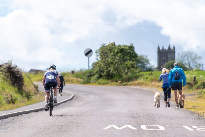 Competitors in the 10th Montrose Triathlon.