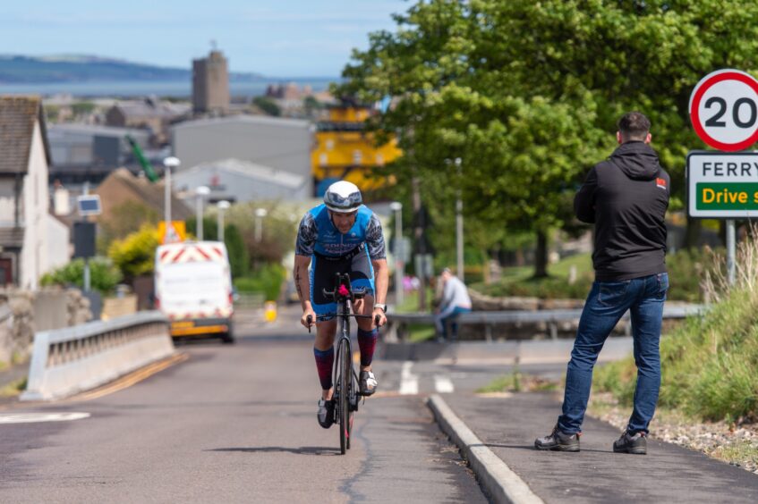 Competitors in the 10th Montrose Triathlon.