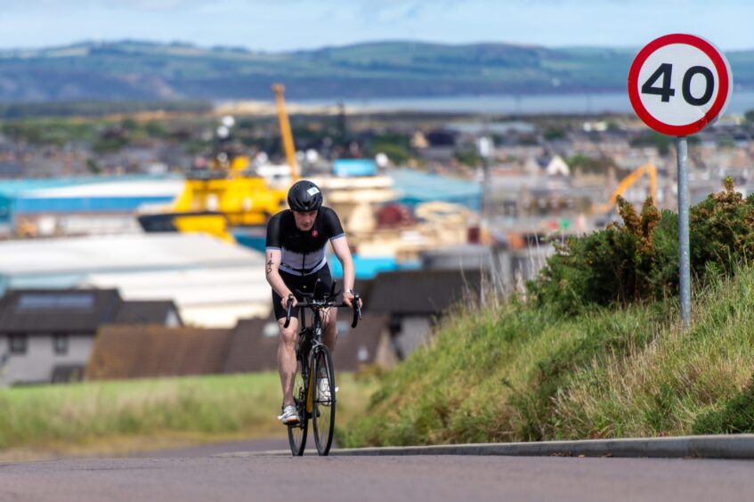 Competitors in the 10th Montrose Triathlon.