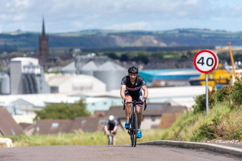 Competitors in the 10th Montrose Triathlon.