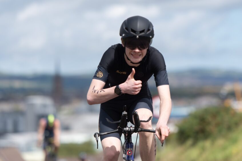 Competitors in the 10th Montrose Triathlon.