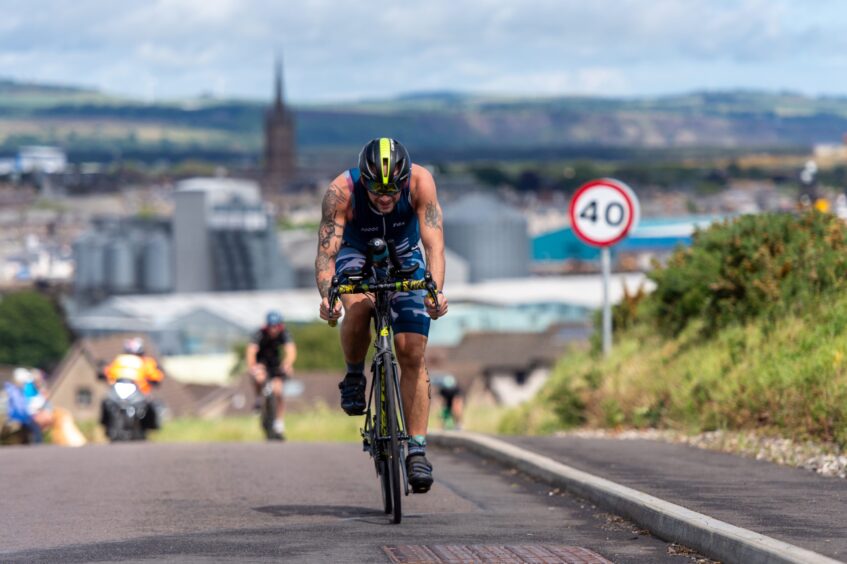 Competitors in the 10th Montrose Triathlon.