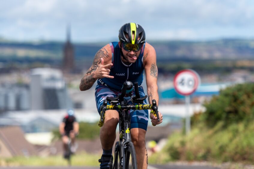 Competitors in the 10th Montrose Triathlon.