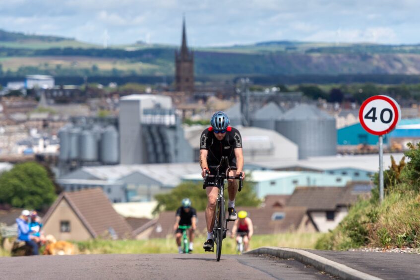 Competitors in the 10th Montrose Triathlon.