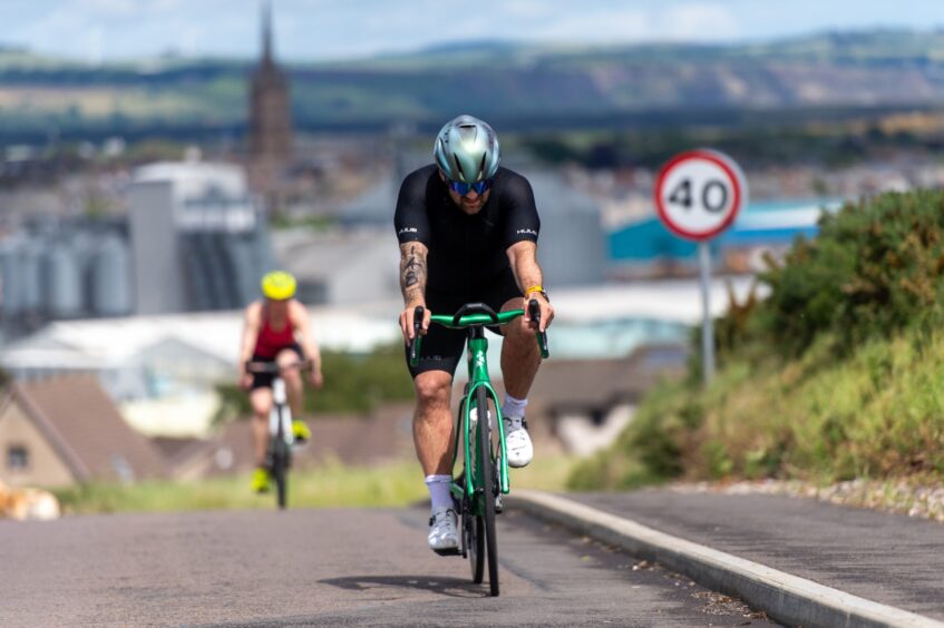 Competitors in the 10th Montrose Triathlon.