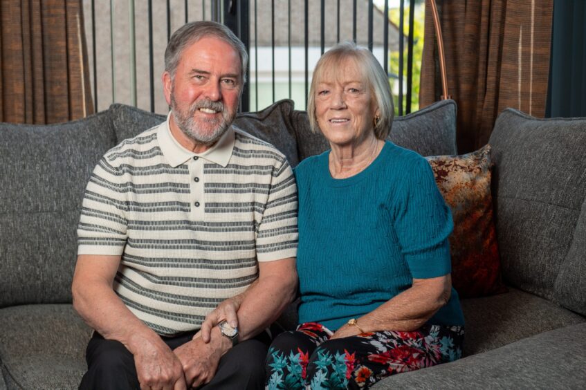 Roz, has been diagnosed with genetic haemochromatosis - often called the 'Celtic Curse'. She is pictured with Gary at home in Dundee.