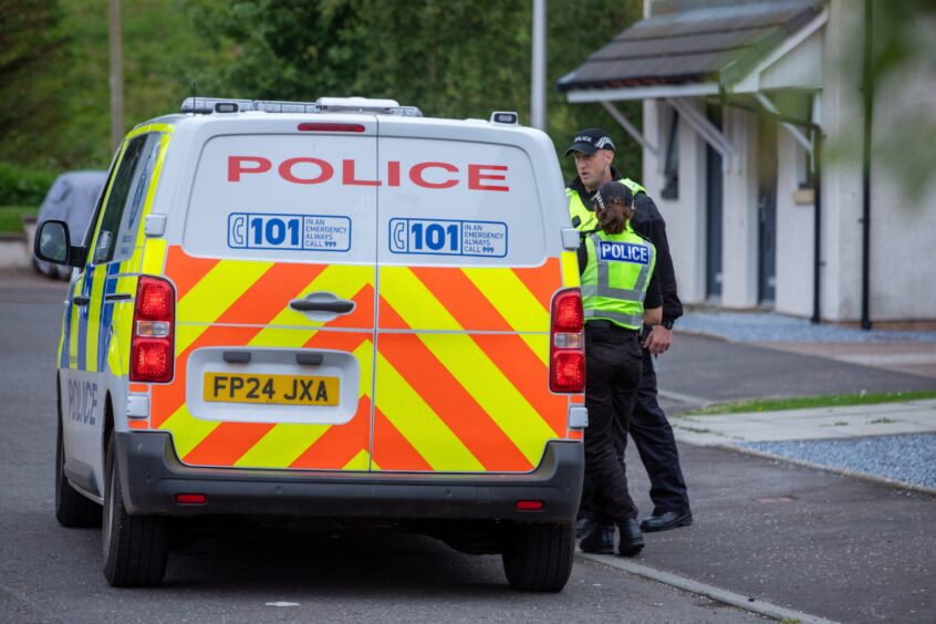 Police activity in Blackford on Sunday.