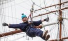 Lorraine climbing the mast. Image: Kenny Smith/DC Thomson