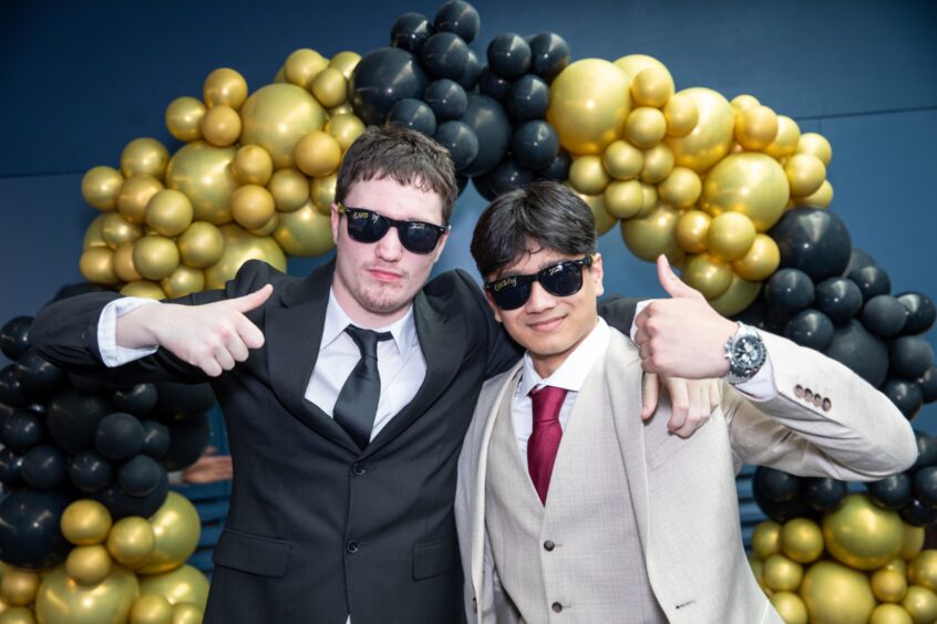 Magnus Gorman and Erik Mondal at the Morgan Academy prom 2025.