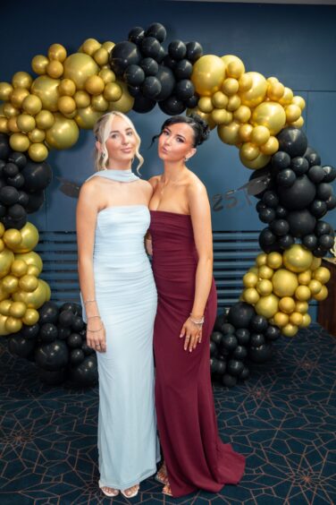Skye Butchart and Kyra Ramsay at the Morgan Academy prom 2025.