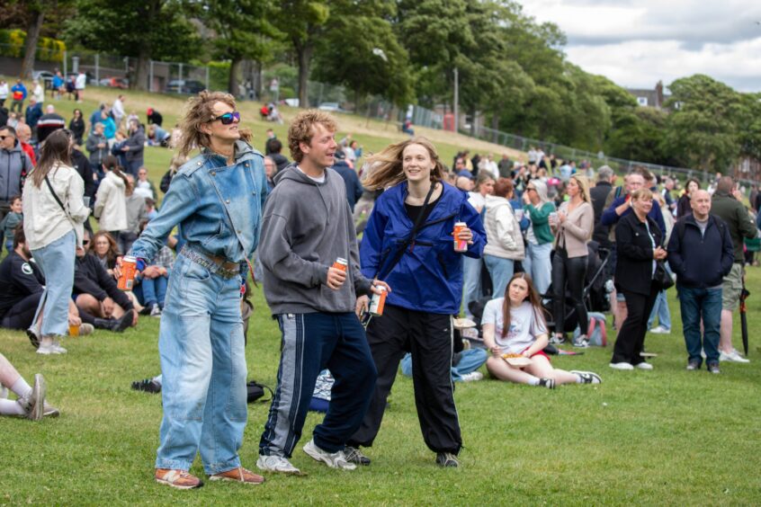 People dance to music at Westfest