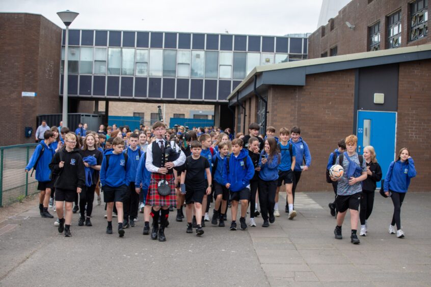 Final day at current Monifieth High School.