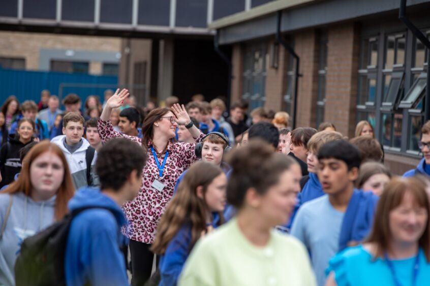 Final day at current Monifieth High School.