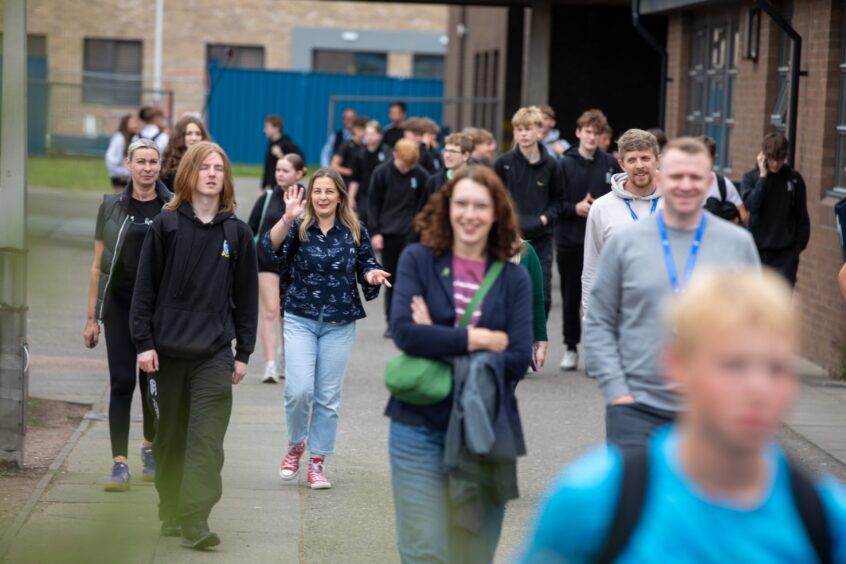 Final day at current Monifieth High School.