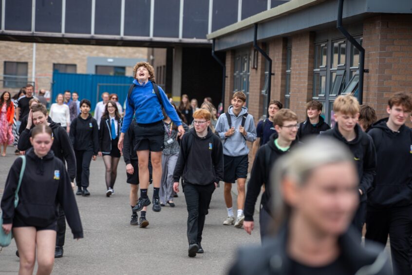 Final day at current Monifieth High School.