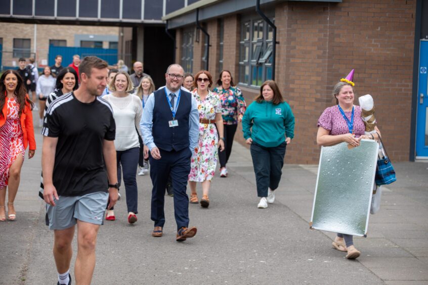 Final day at current Monifieth High School.