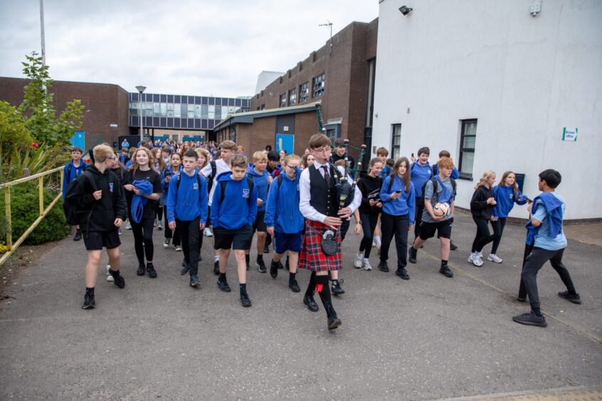 Final day at current Monifieth High School.