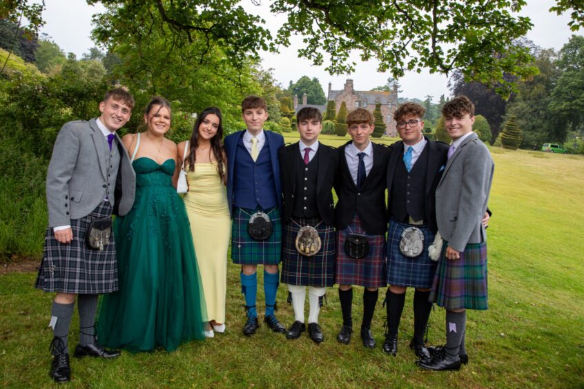 A group of revellers ready for their prom.