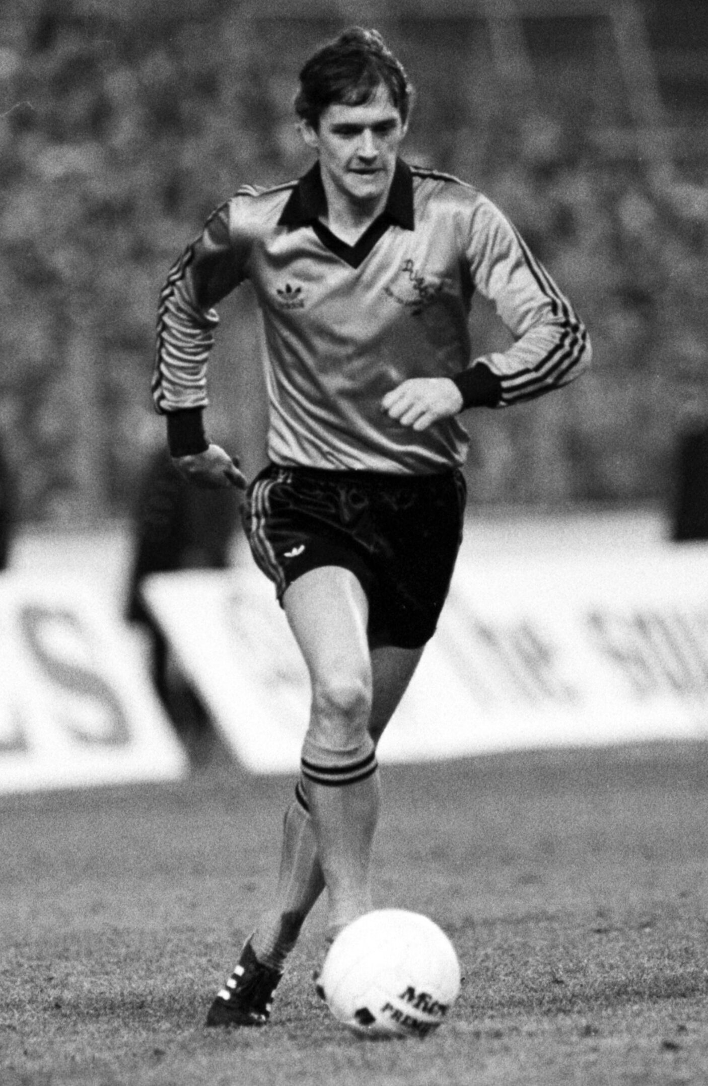 Billy Kirkwood on the ball for the Terrors in the 1981 League Cup final. 