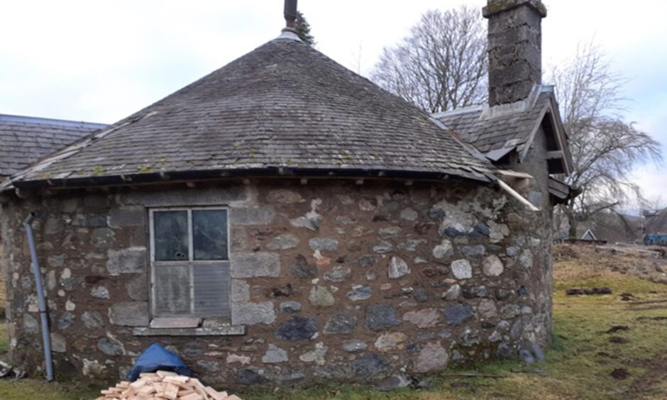 Old generator house at Knockshannoch in Glenisla.
