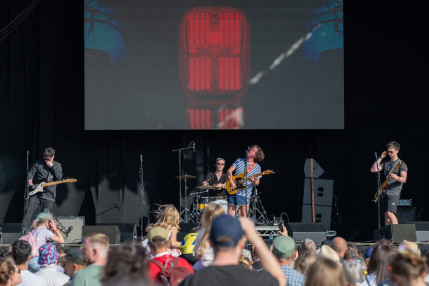 Entertaining the crowds at the Heartland Music Festival.