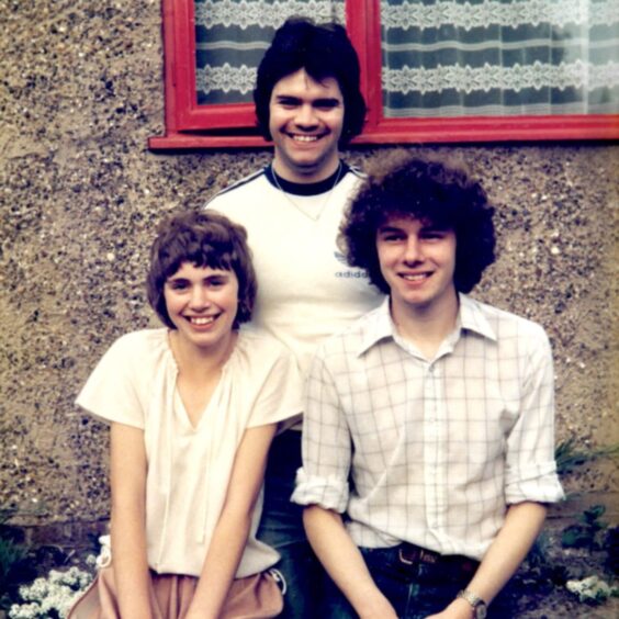Les Ball with his siblings. 