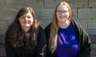 Lizzy and Steph Gerrie outside the Victoria Hall in Auchtermuchty. Image: Richard Hancox/DC Thomson