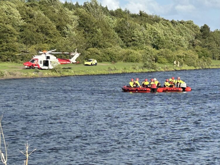 Emergency services at Lochore Meadows on Saturday