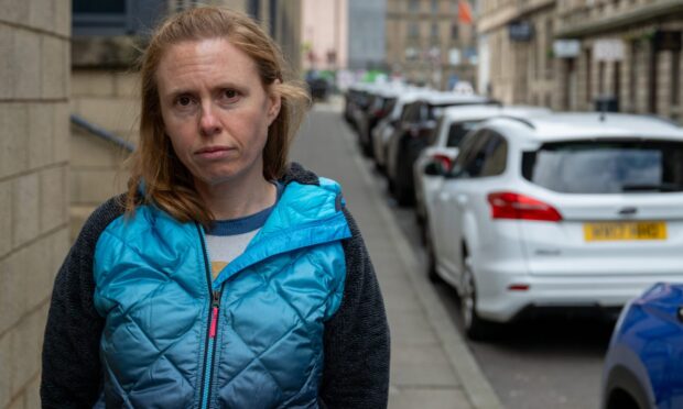 Megan Holland-Sproul on Bank Street in Dundee
