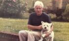 Mike McCormack with his beloved dog Spike. Image: Nikki Lorimer.