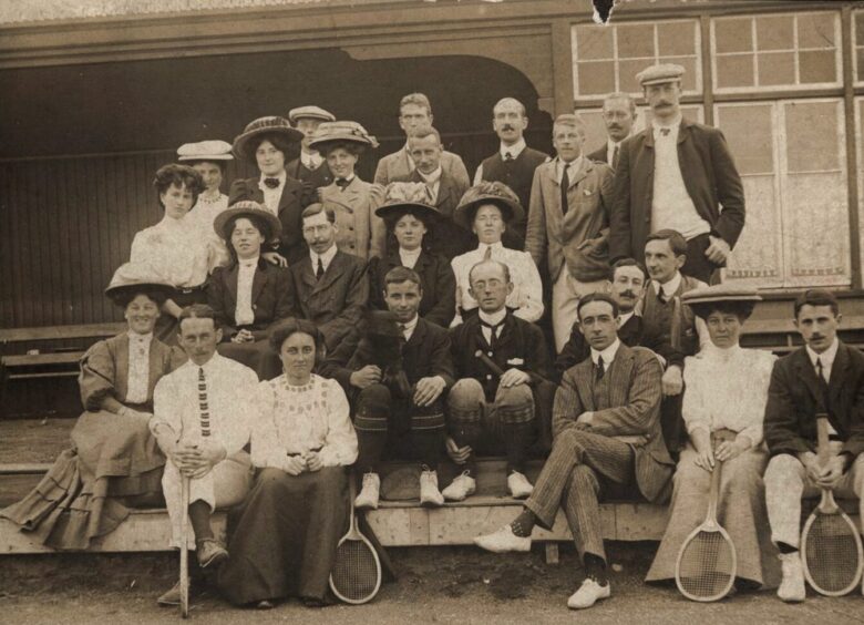 Montrose Tennis Club members before the First World War.