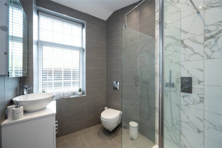 The shared shower room.