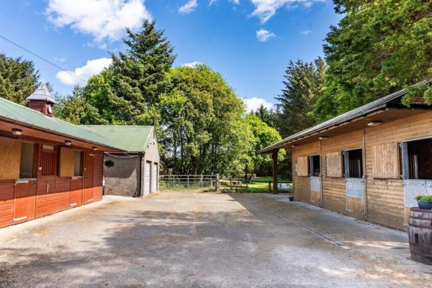 The stables at the Kinross-shire home are perfect for equestrians