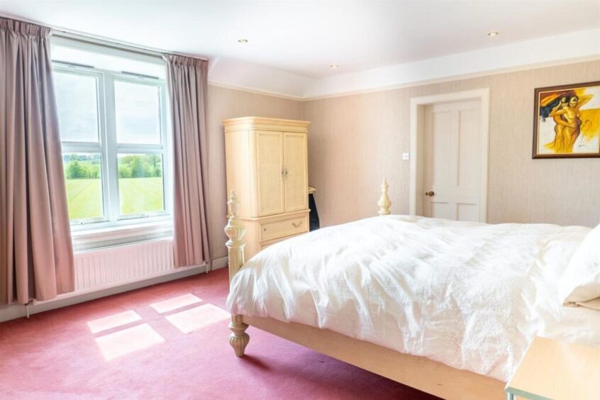 One of six large bedrooms at Mutehill.