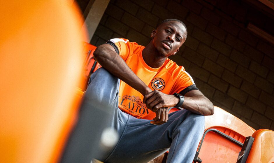 Panutche Camara during a United photocall.