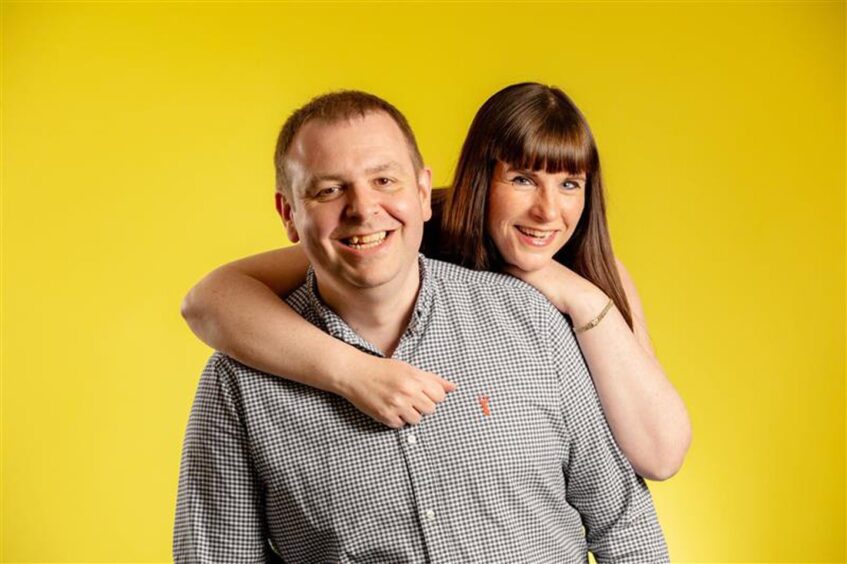 Presenters Dave and Vanessa.