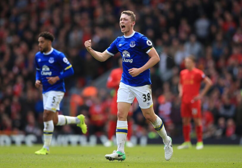 Matthew Pennington celebrates