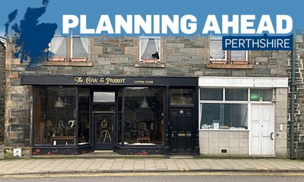 Vacant Aberfeldy TSB branch, next door to Cow and Parrot cafe.