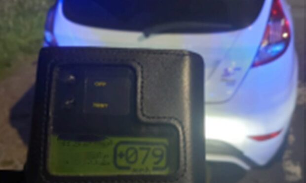 The driver was clocked going 79mph in North East Fife