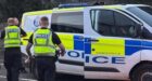 Police at the scene of a disturbance on Albert Road in Scone.