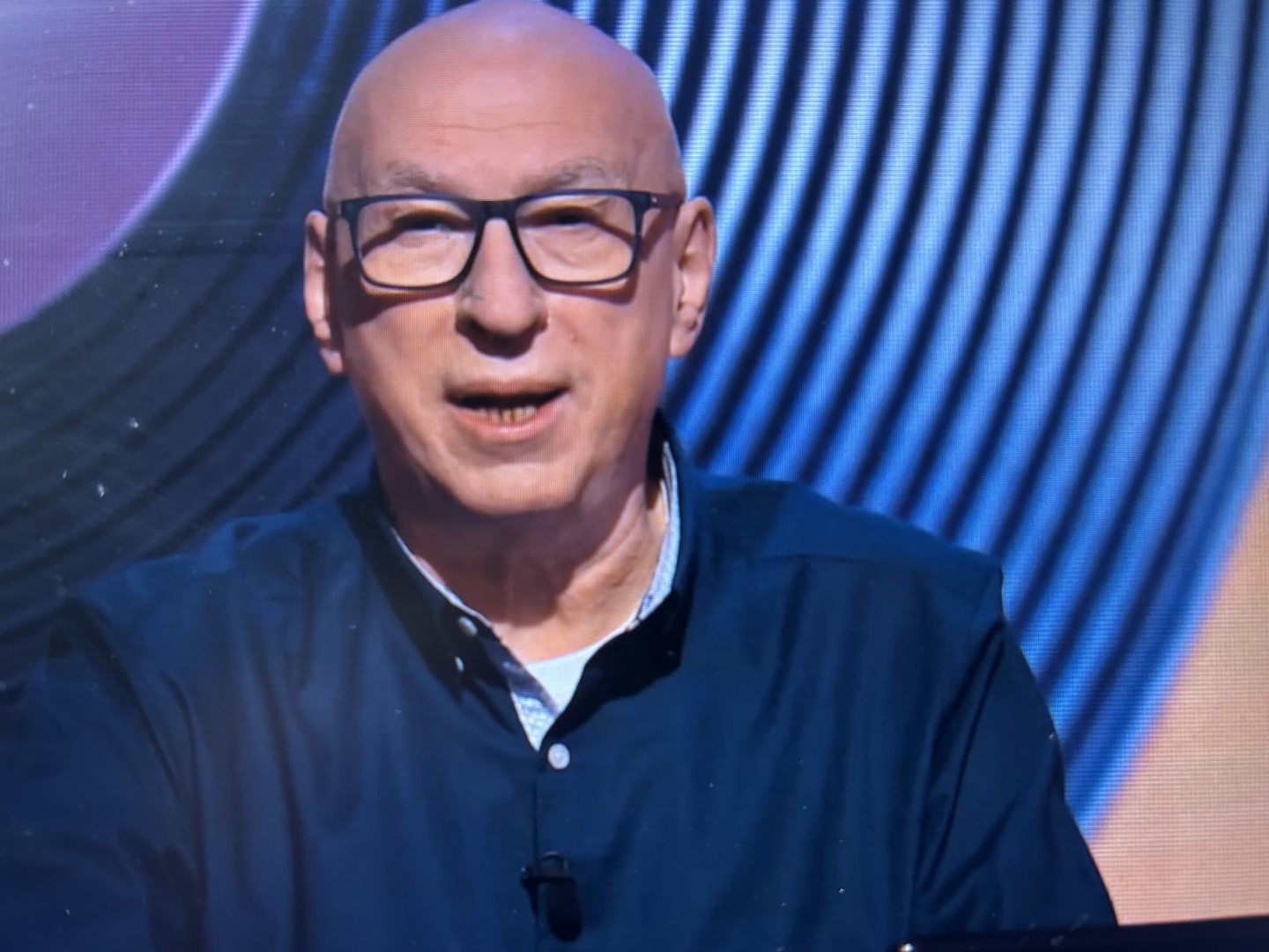 Legendary Radio DJ, Ken Bruce, host of Popmaster TV. 
