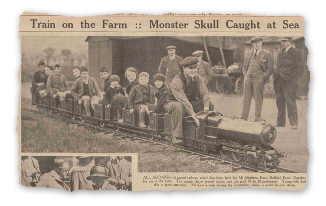 Matthew Kerr during a trial run at his Dundee farm.