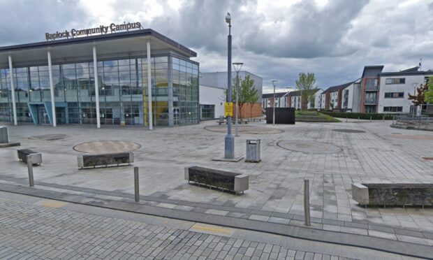 Raploch Community Council hopes to site the memorial in the spot to the right of this photo, next to the Community Campus building. Image: Google Street View