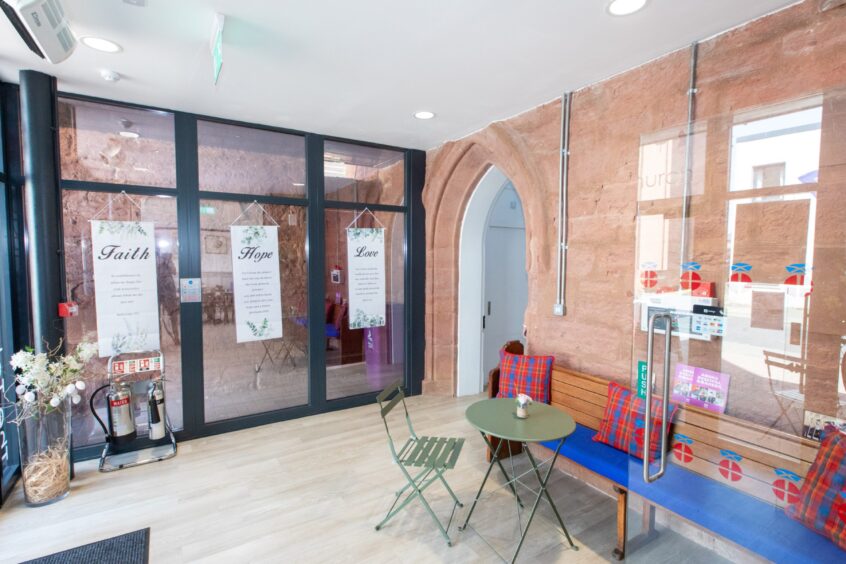 The new welcome hall at St John's Methodist Church, Arbroath, following its renovation.