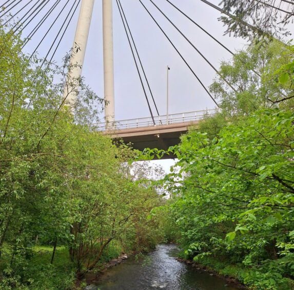 The River Leven runs through Riverside Park in Glenrothes