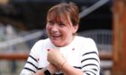 Lorraine Kelly speaks to the media after ascending the mast of the RRS Discovery in Dundee.