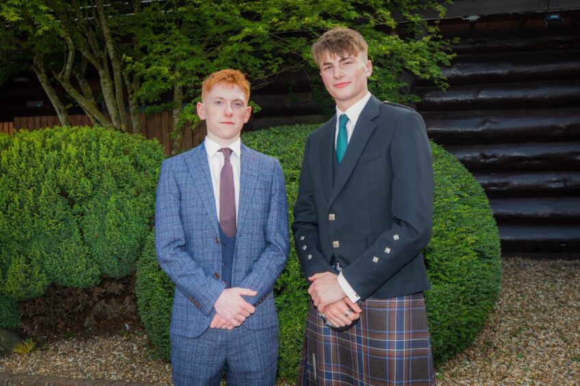 Josh Doig and Logan Thomson at Bertha Park High School's 2025 prom